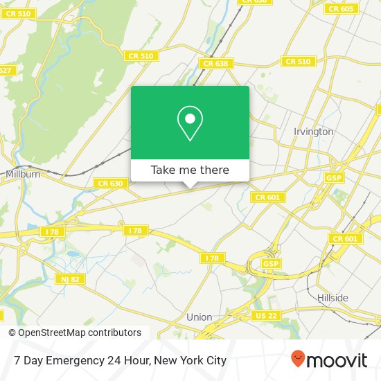 Mapa de 7 Day Emergency 24 Hour