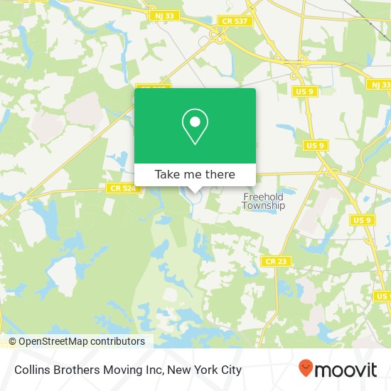 Mapa de Collins Brothers Moving Inc