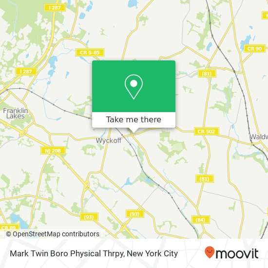 Mapa de Mark Twin Boro Physical Thrpy