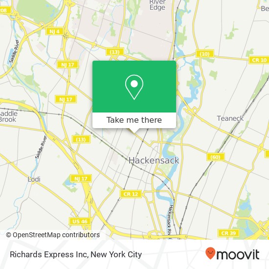 Richards Express Inc map