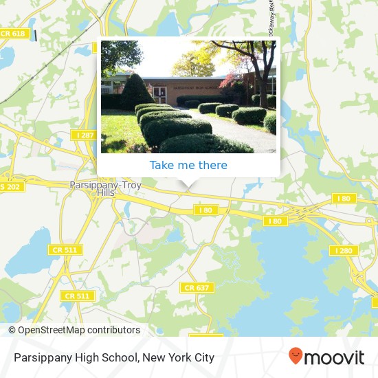 Parsippany High School map