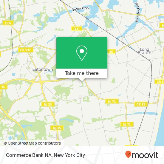 Commerce Bank NA map