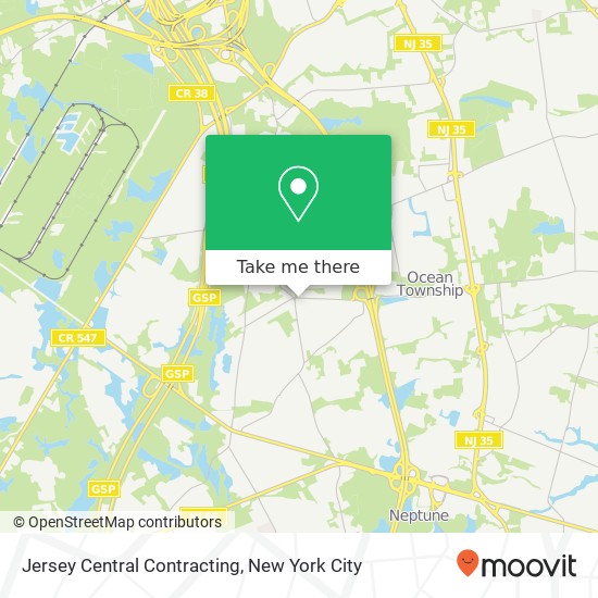 Mapa de Jersey Central Contracting