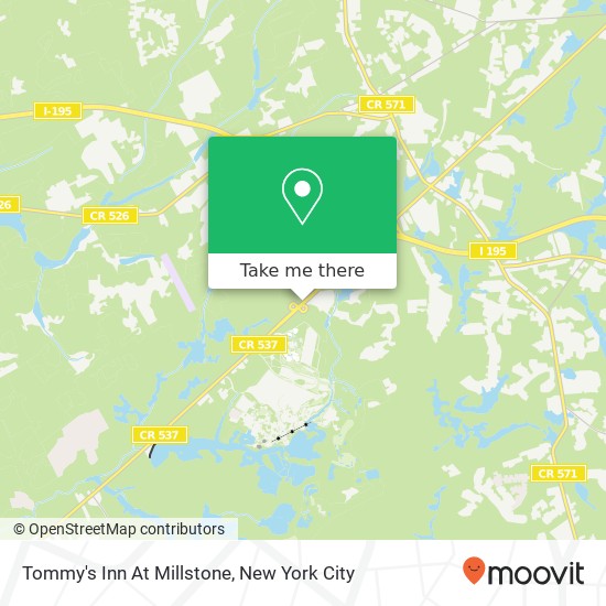 Tommy's Inn At Millstone map