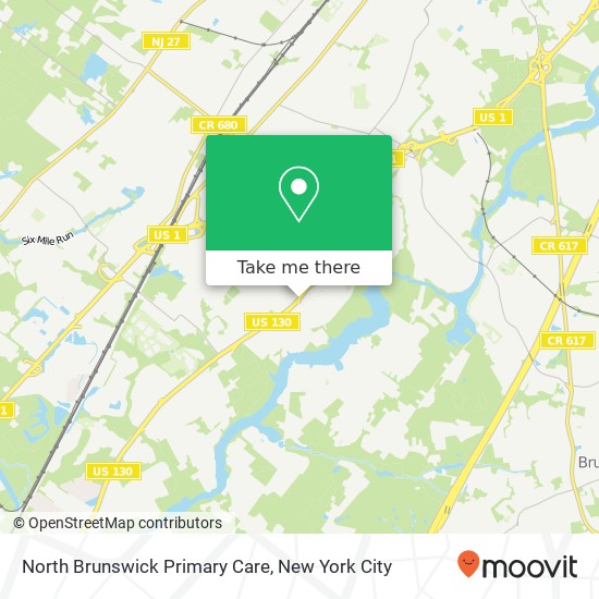 Mapa de North Brunswick Primary Care