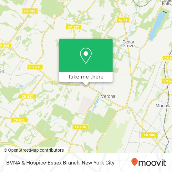 Mapa de BVNA & Hospice-Essex Branch