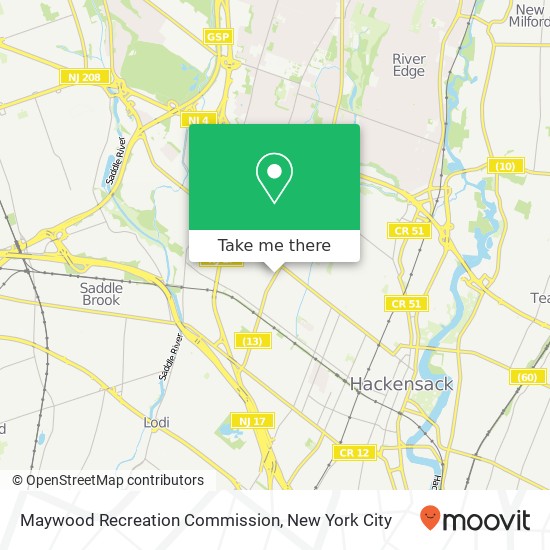 Maywood Recreation Commission map