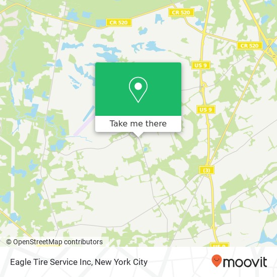 Mapa de Eagle Tire Service Inc