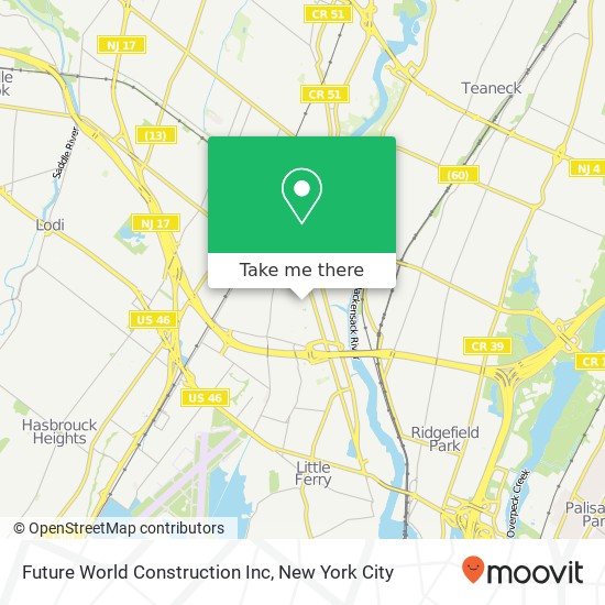 Future World Construction Inc map