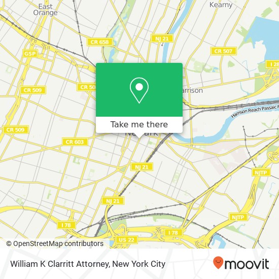 William K Clarritt Attorney map