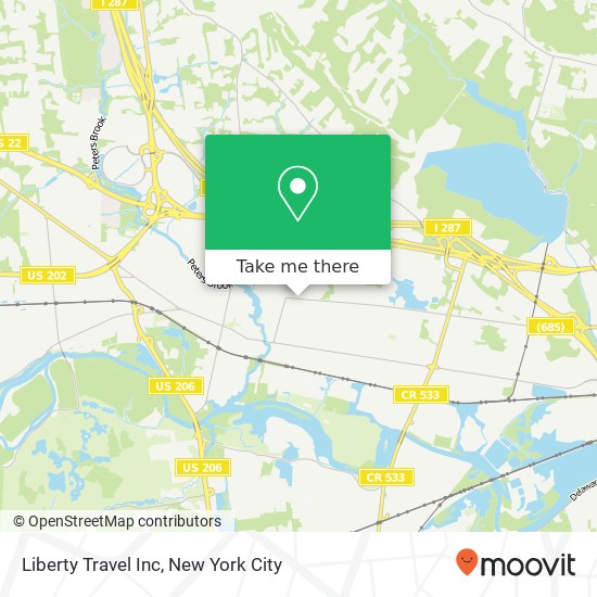 Liberty Travel Inc map