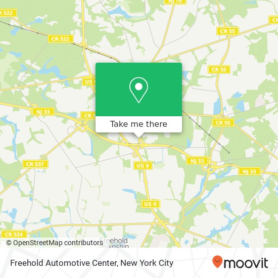 Freehold Automotive Center map