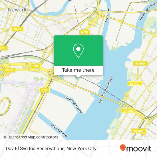 Mapa de Dav El Svc Inc Reservations