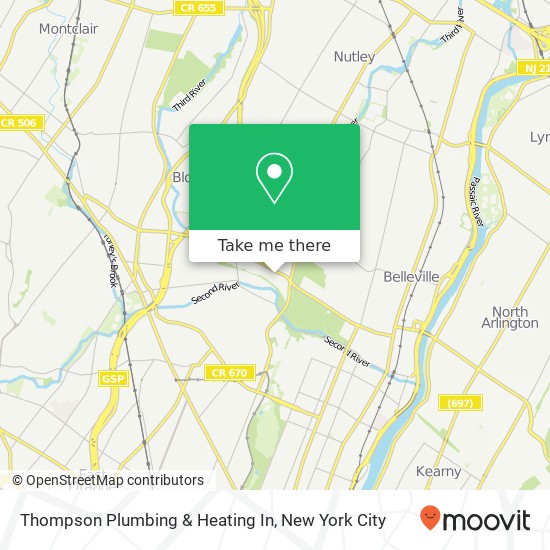Thompson Plumbing & Heating In map