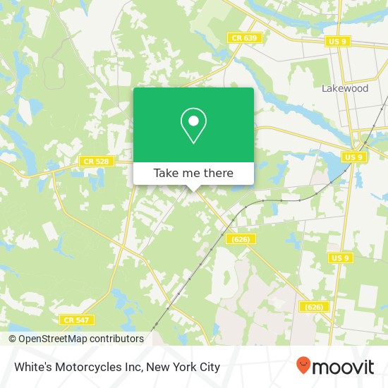 Mapa de White's Motorcycles Inc