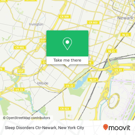 Sleep Disorders Ctr-Newark map