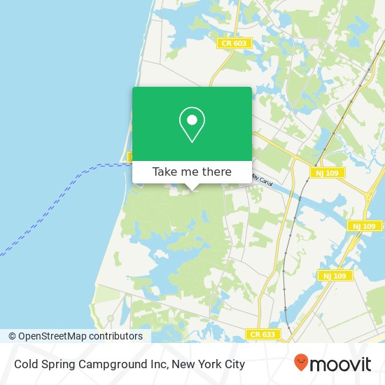 Mapa de Cold Spring Campground Inc