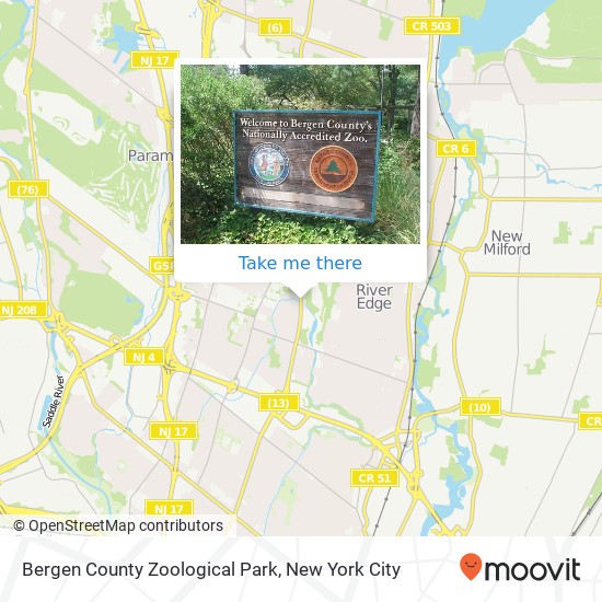 Bergen County Zoological Park map