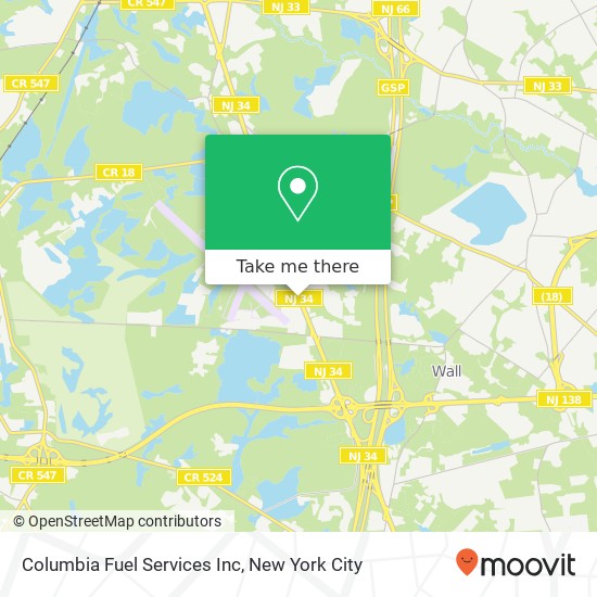 Columbia Fuel Services Inc map