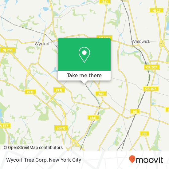 Mapa de Wycoff Tree Corp