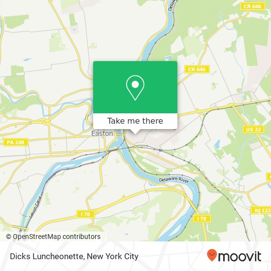 Dicks Luncheonette map