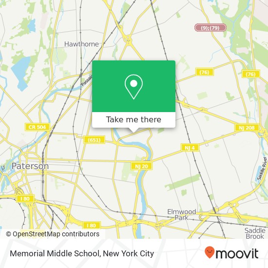 Mapa de Memorial Middle School