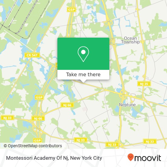 Montessori Academy Of Nj map