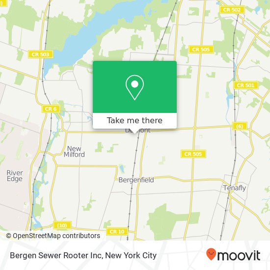 Bergen Sewer Rooter Inc map