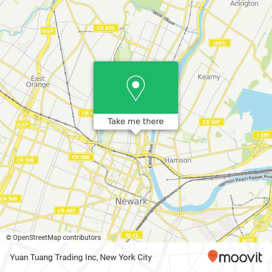 Yuan Tuang Trading Inc map