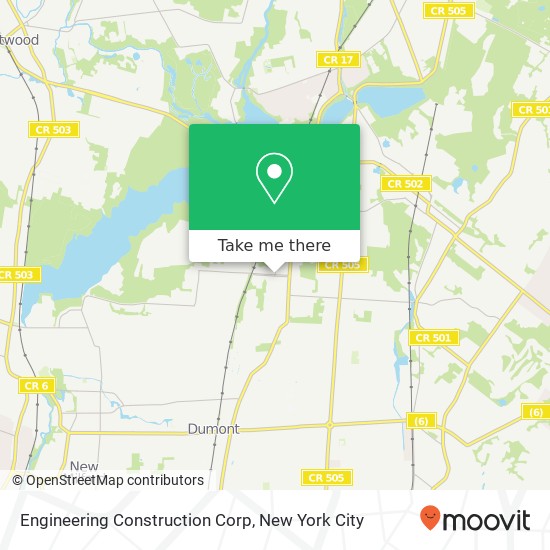 Engineering Construction Corp map