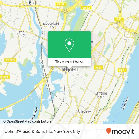John D'Alesio & Sons Inc map