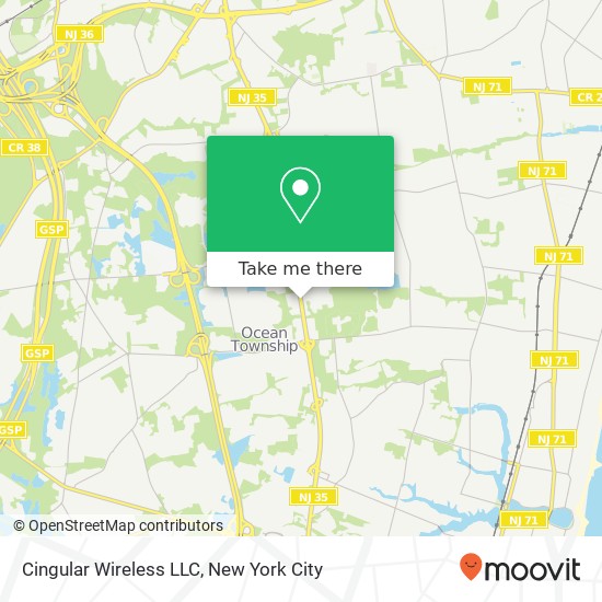 Mapa de Cingular Wireless LLC