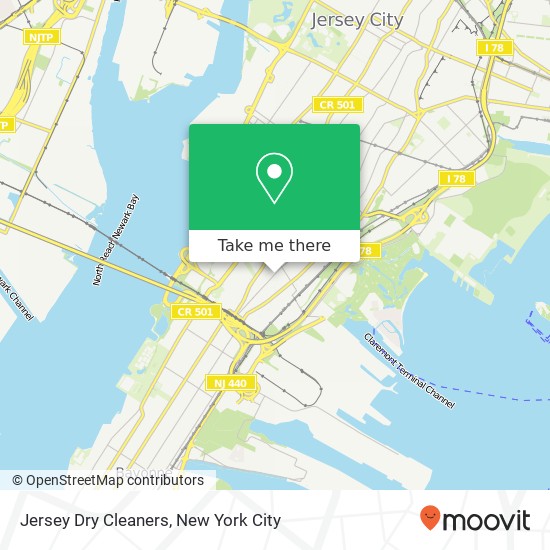 Jersey Dry Cleaners map