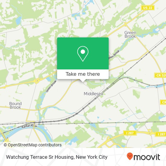 Mapa de Watchung Terrace Sr Housing