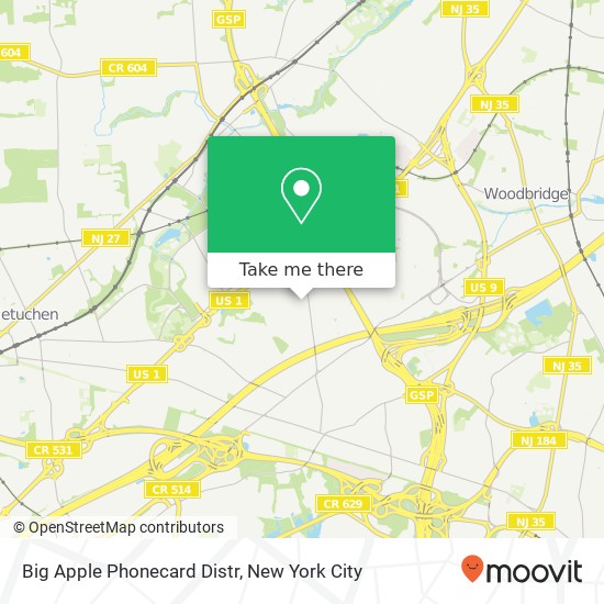 Big Apple Phonecard Distr map