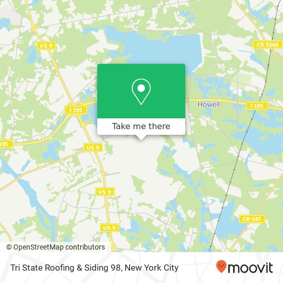 Tri State Roofing & Siding 98 map