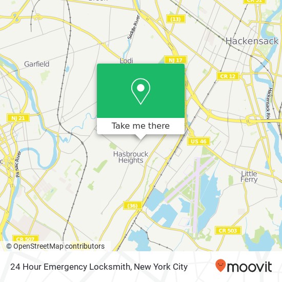 Mapa de 24 Hour Emergency Locksmith