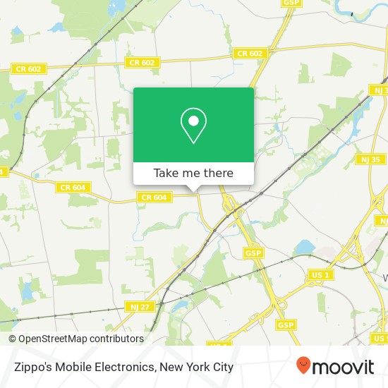 Mapa de Zippo's Mobile Electronics