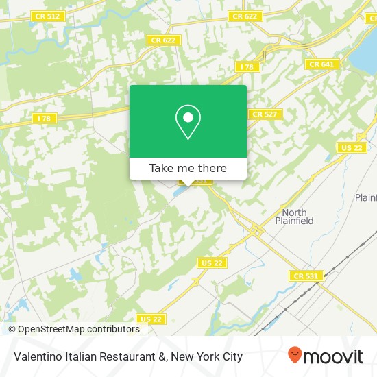 Mapa de Valentino Italian Restaurant &