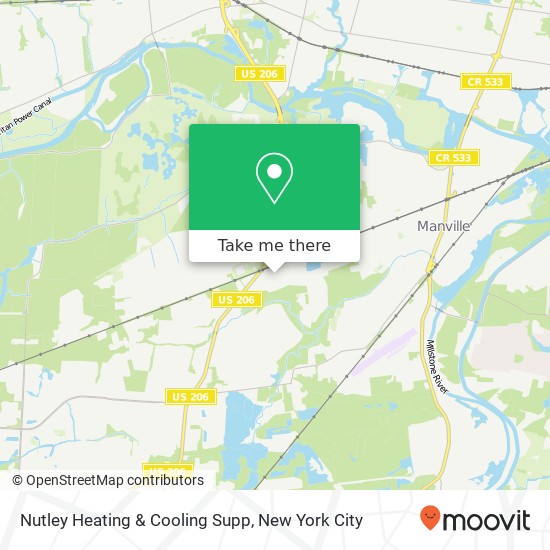 Nutley Heating & Cooling Supp map