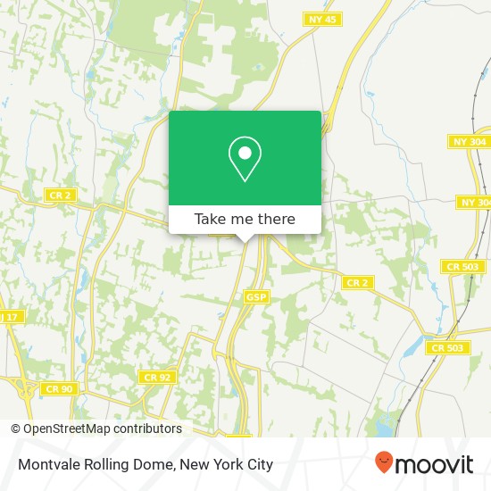 Mapa de Montvale Rolling Dome