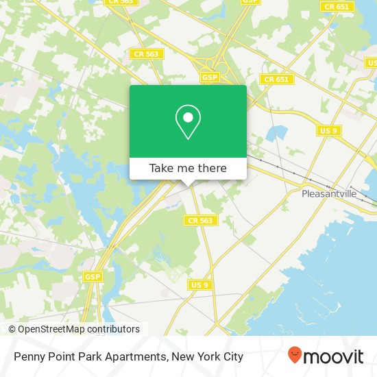 Mapa de Penny Point Park Apartments