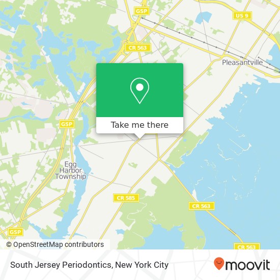 South Jersey Periodontics map