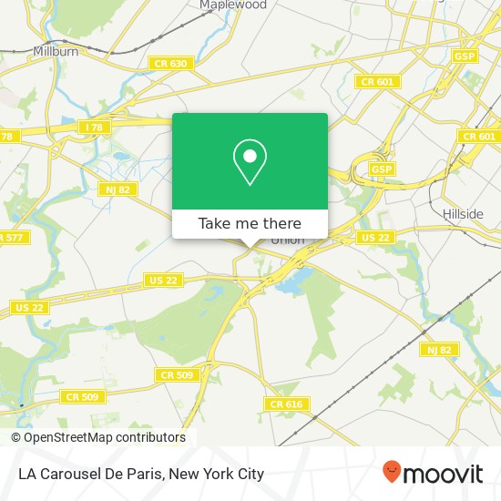 Mapa de LA Carousel De Paris