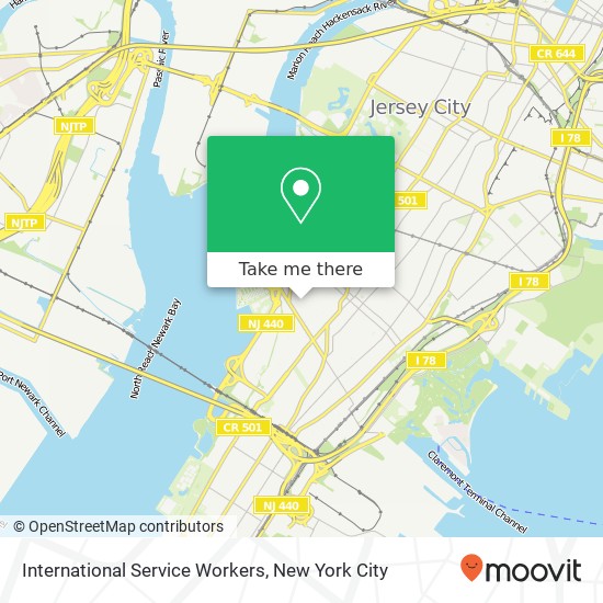 International Service Workers map