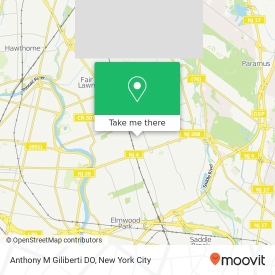 Anthony M Giliberti DO map