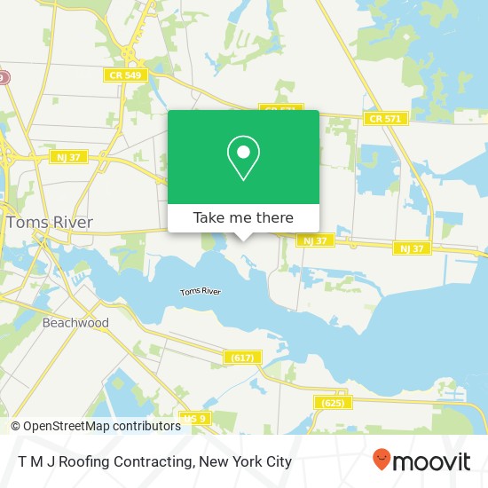 T M J Roofing Contracting map