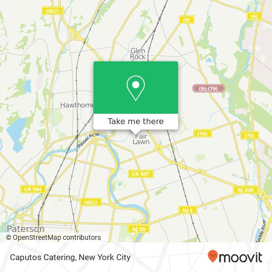 Caputos Catering map