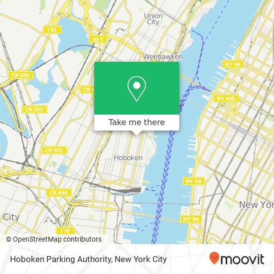 Hoboken Parking Authority map