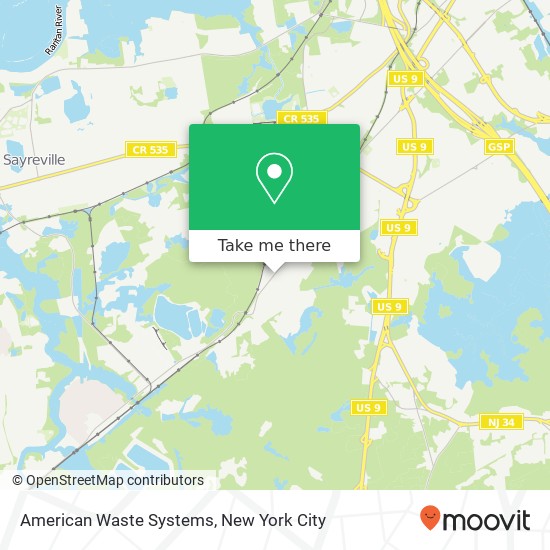 Mapa de American Waste Systems